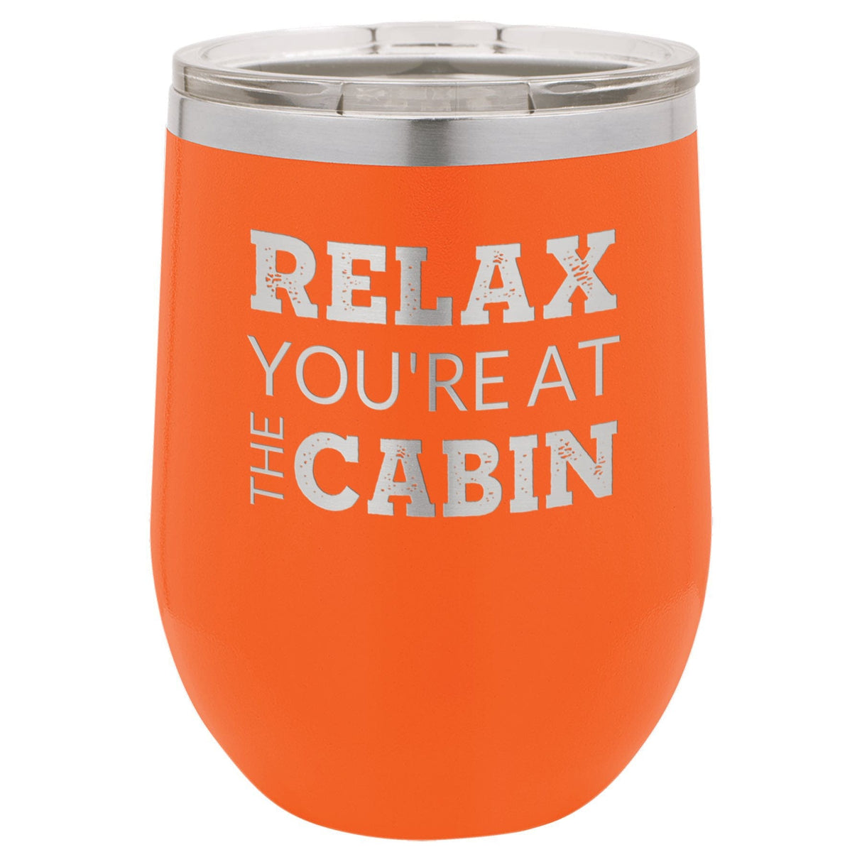 At The Cabin 12 oz Wine Tumbler - Powder Coated