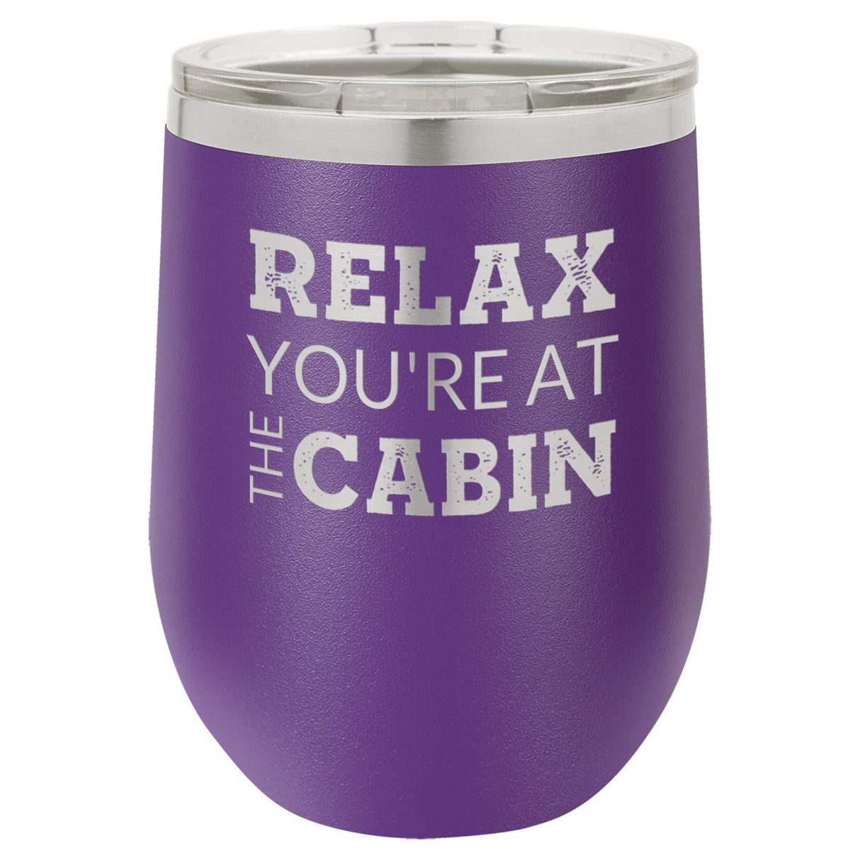 At The Cabin 12 oz Wine Tumbler - Powder Coated