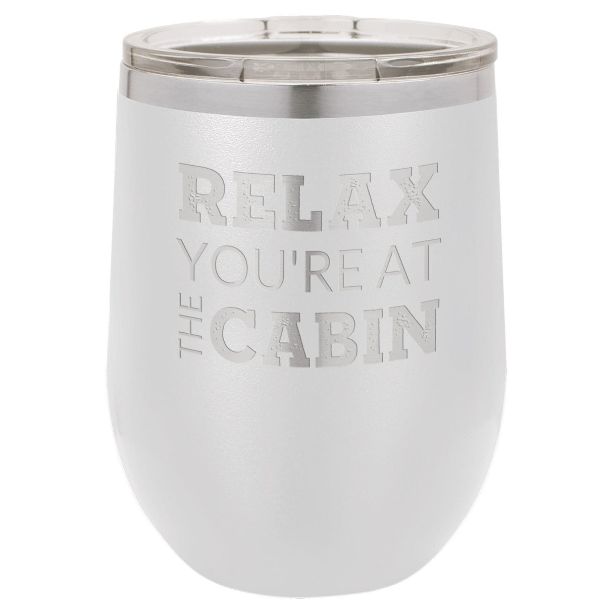 At The Cabin 12 oz Wine Tumbler - Powder Coated