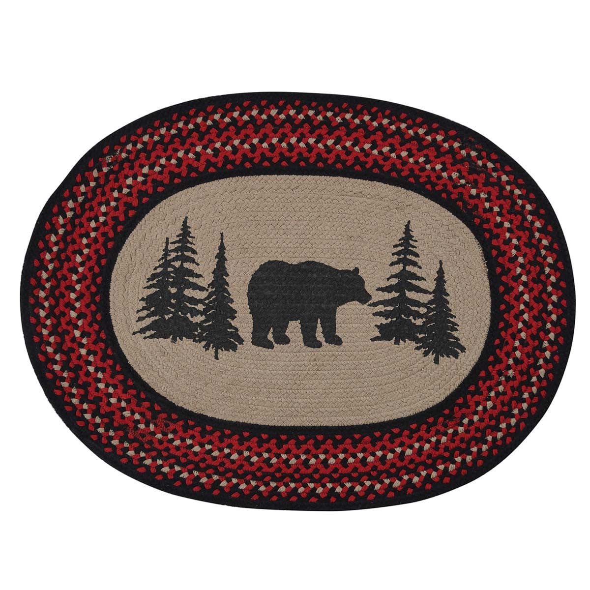 Woodlands Bear Braided Rug