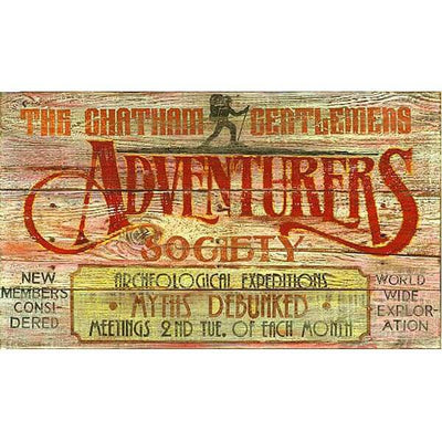 Adventurers Society Customizable Vintage Sign