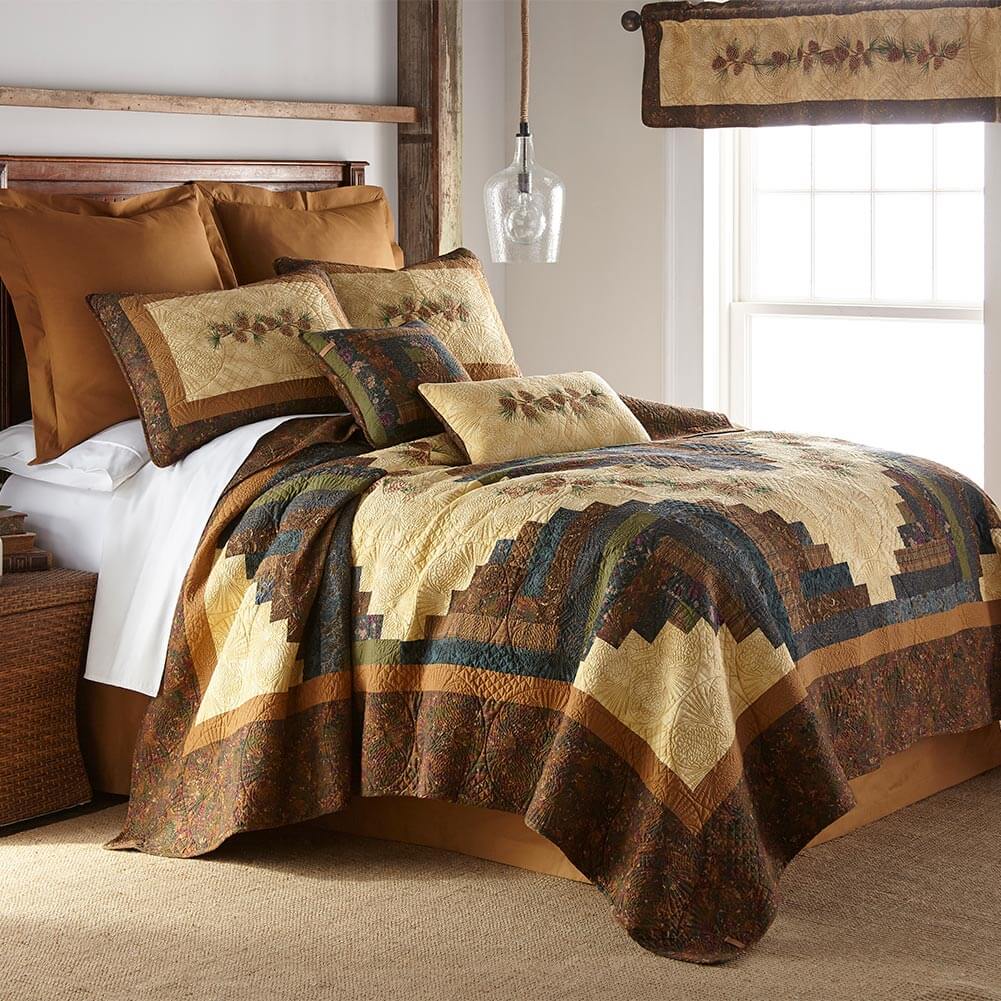Barn Raising Pinecone Quilt Set