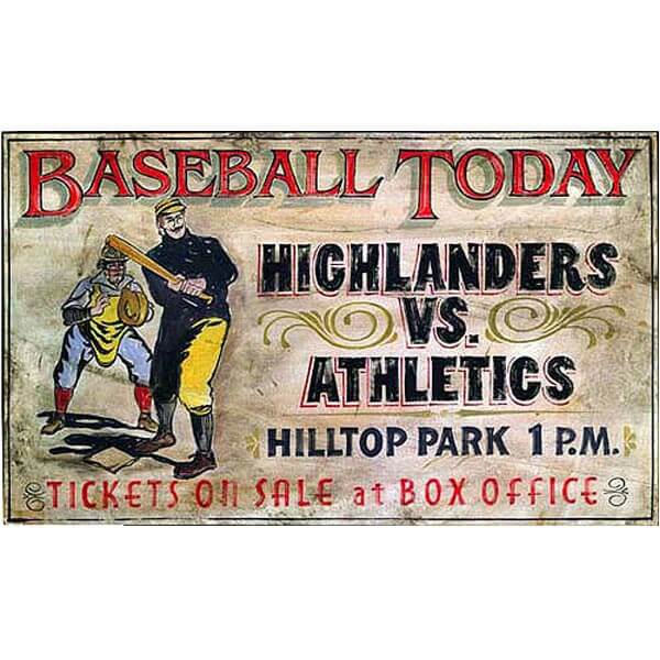 Baseball Today Customizable Vintage Sign