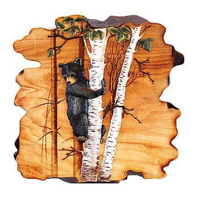 Bear Cub In Birch Wood Wall Art