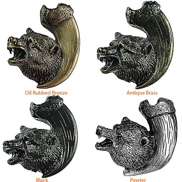 Bear with Claw Cabinet Knob