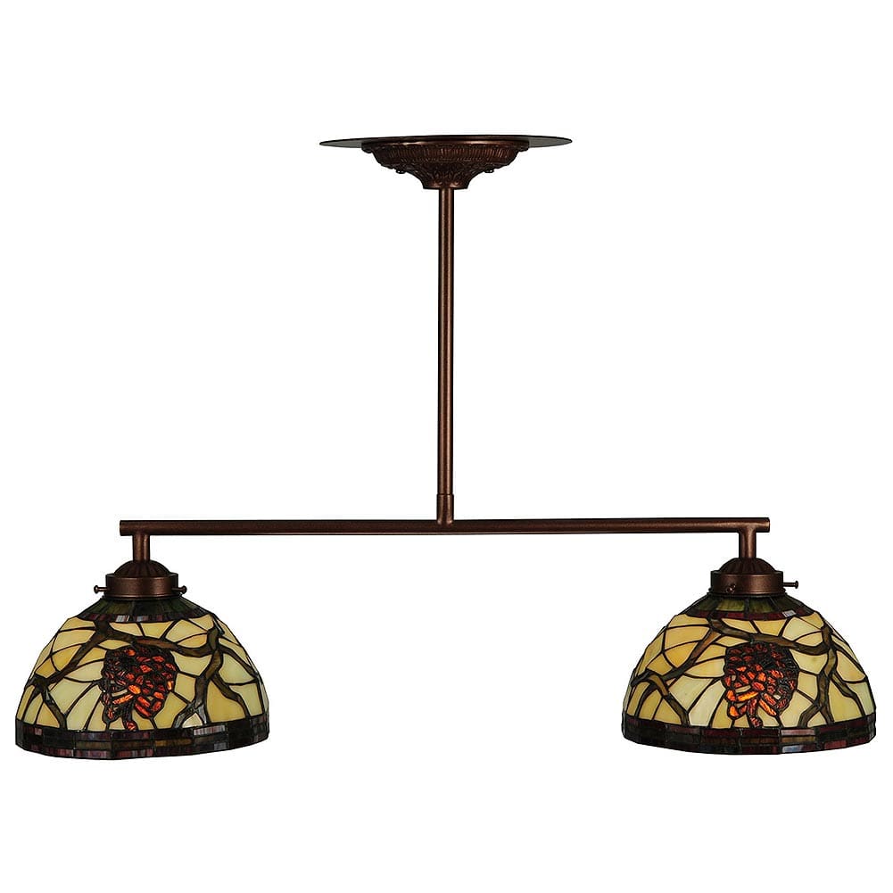 Burgundy Pinecone Dome Island Pendant