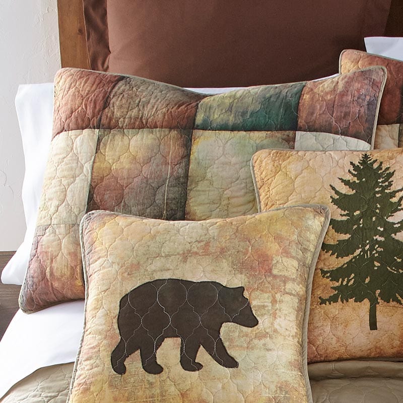 Cabin Country Quilted Sham