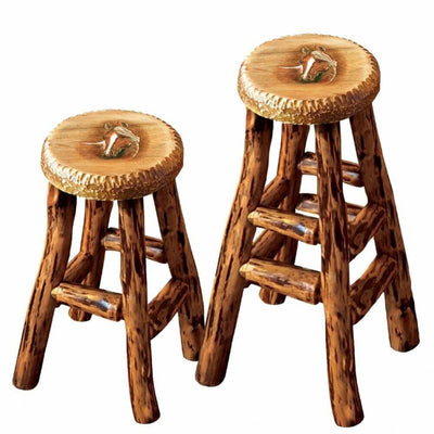 Carved Wood Horse Barstool