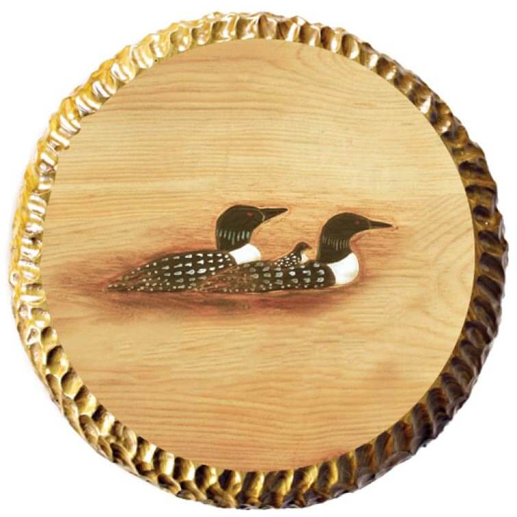 Carved Wood Loon Barstool