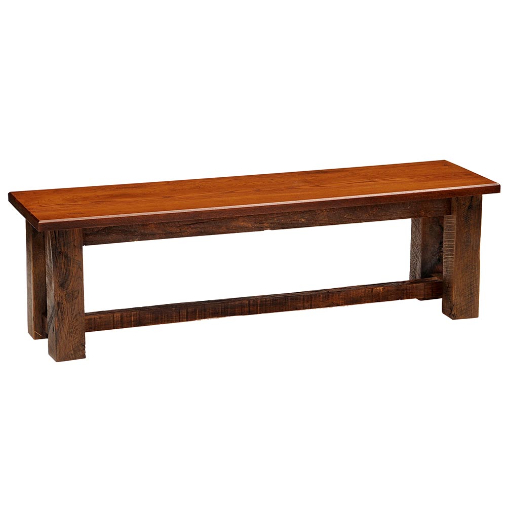 Farmhouse Barnwood Bench - Antique Oak