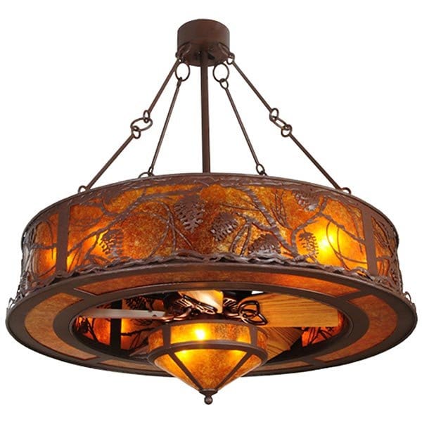 Glowing Pines Ceiling Fan & Globe