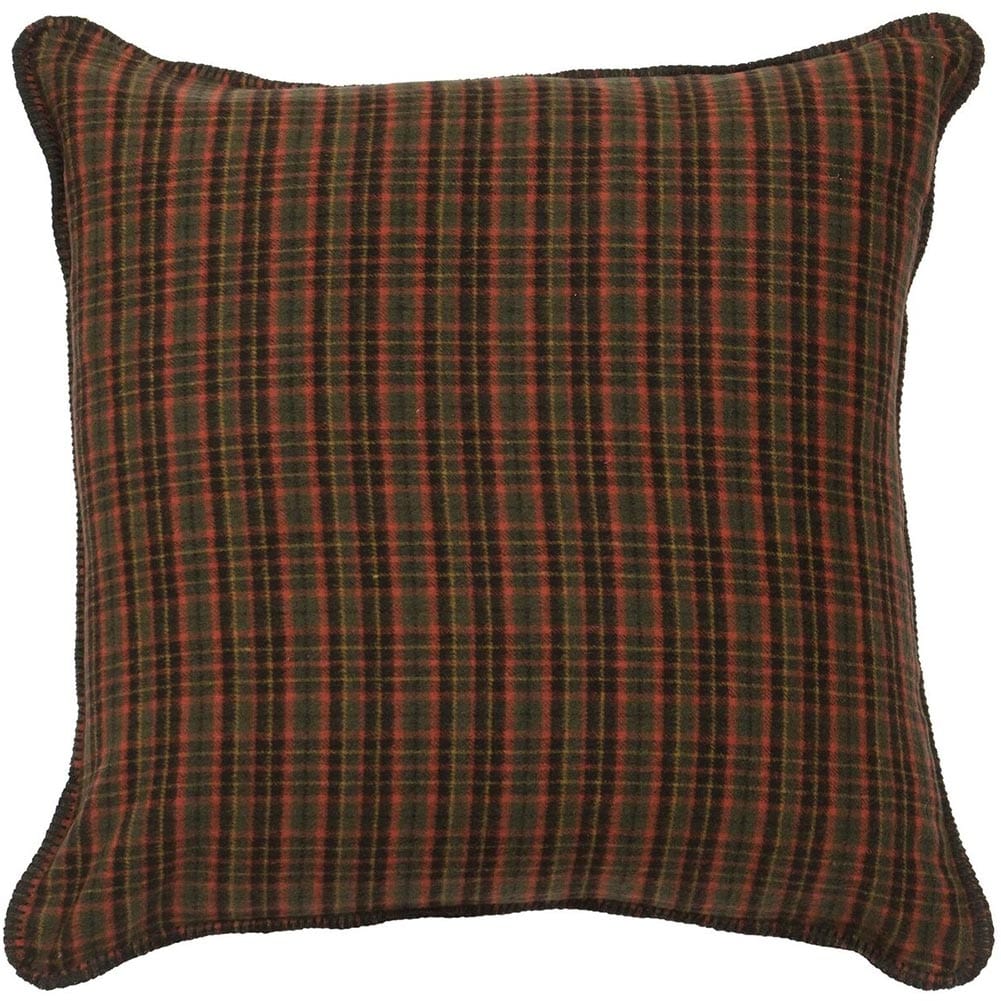 Green Moose Plaid Euro Sham