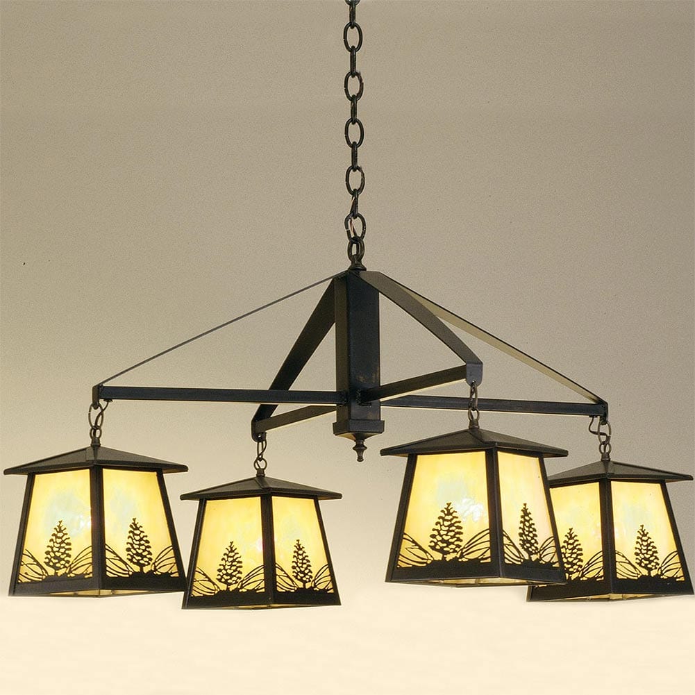 Hanging Pine Cone Chandelier