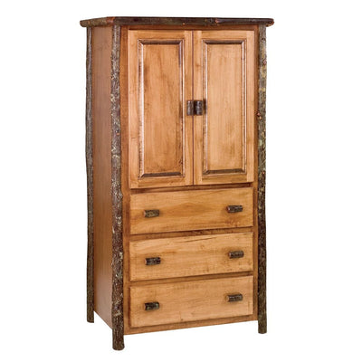 Hickory 3 Drawer Armoire
