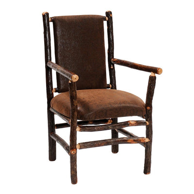 Hickory Upholstered Back Arm Chair