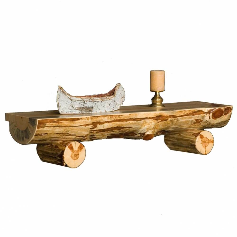 Log Fire Place Mantel