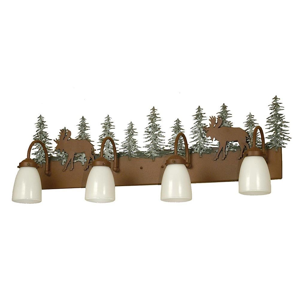 Moose and Trees Vanity Light