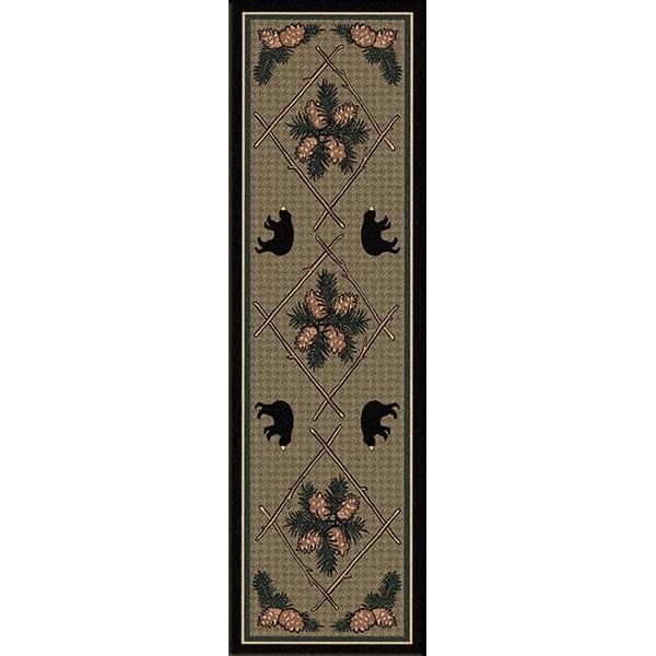 Pinecone Bear Lodge 8' Round Area Rug