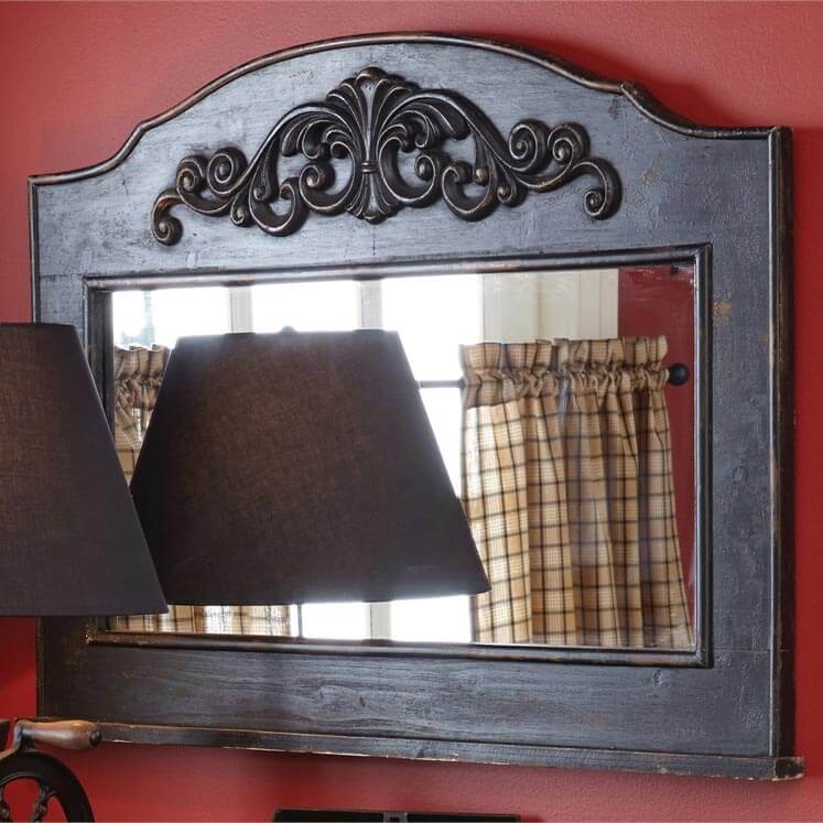 Raised Scroll Vintage Mirror