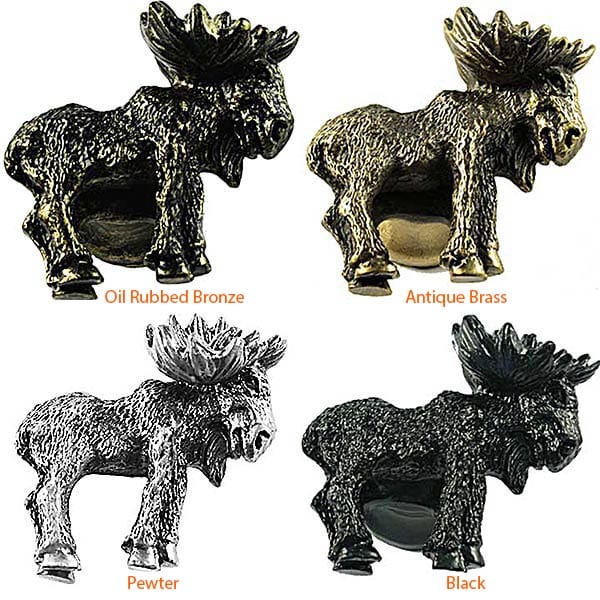 Realistic Moose Cabinet Knob