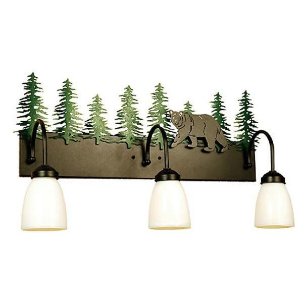 Bear and Trees 3 Light Vanity Light
