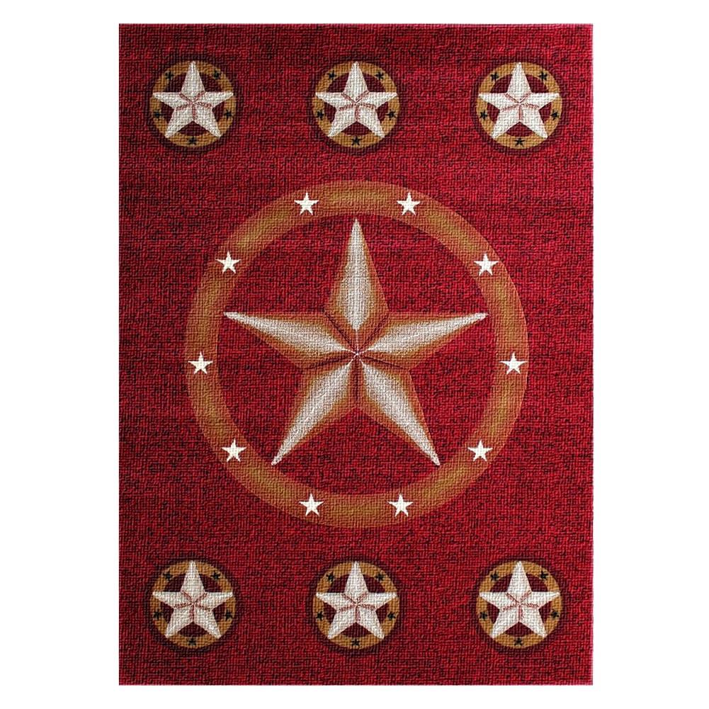 San Angelo Star Red Western Rug