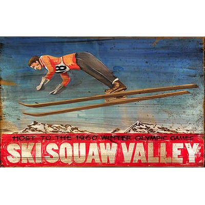 Ski Squaw Valley Customizable Vintage Sign