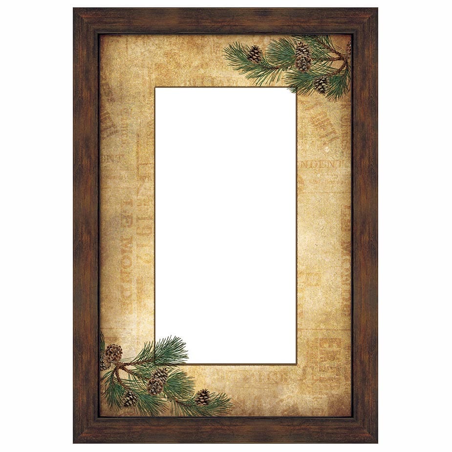 Vintage Pinecone Mirror