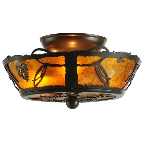 Whispering Pines Amber Ceiling Light Fixture