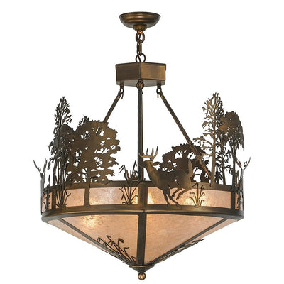 Whitetail Forest Inverted Chandelier