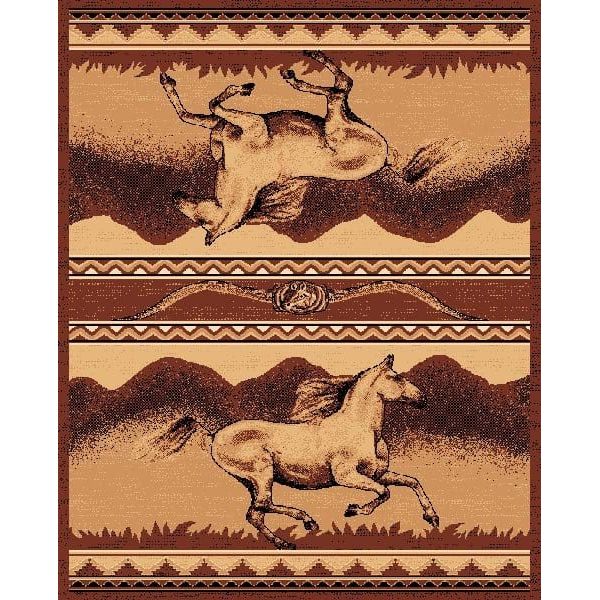 Wild Mountain Horse Area Rug