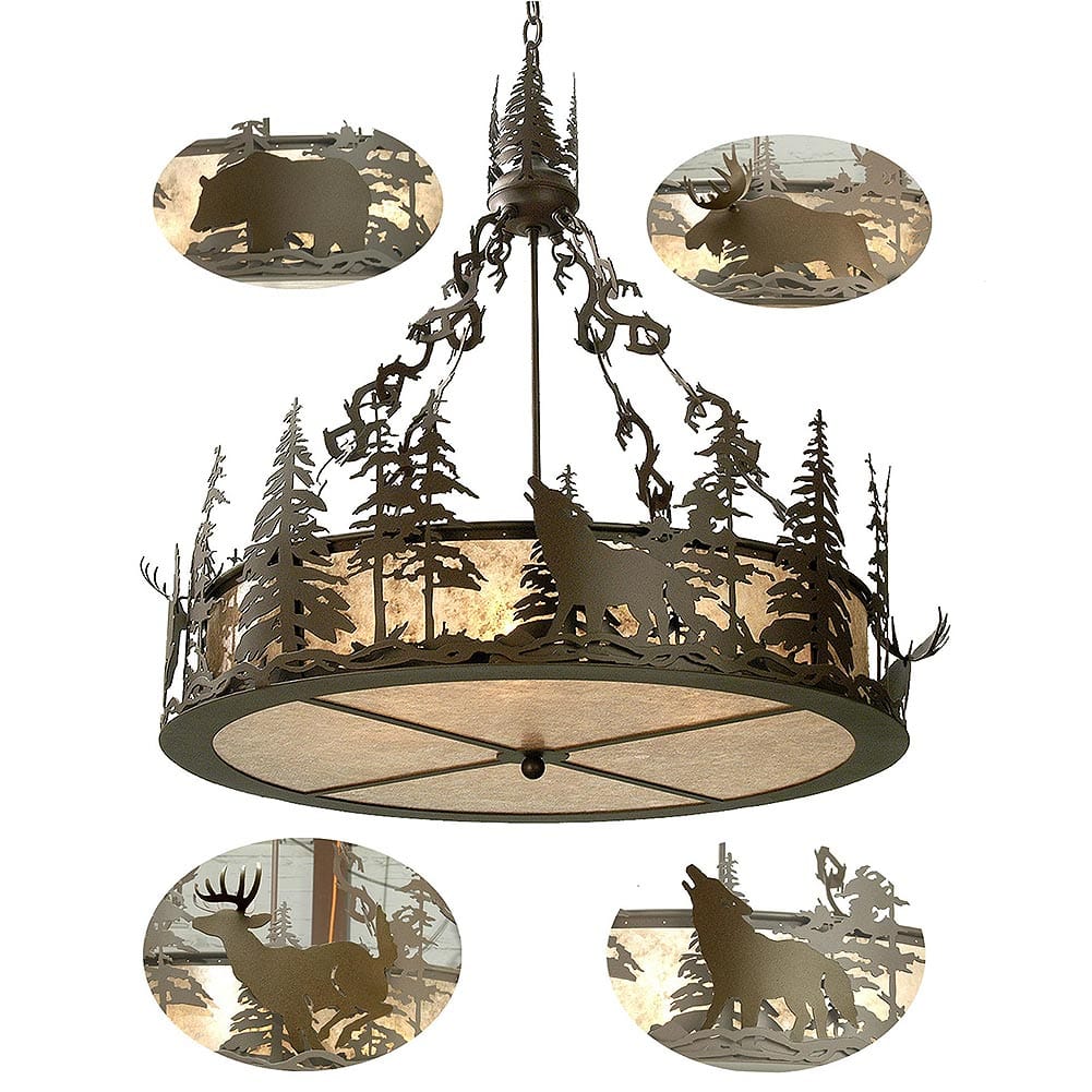 Wildlife At Dusk Chandelier