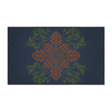 Blue Pinecone Non-Slip Rug