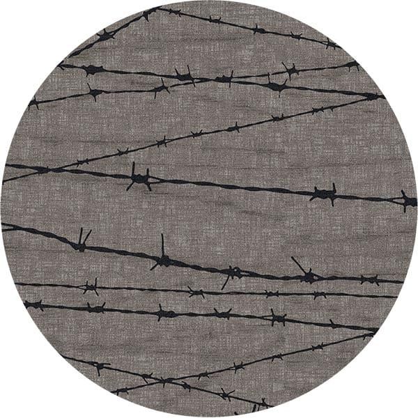 Gray Barbwire Area Rug Collection