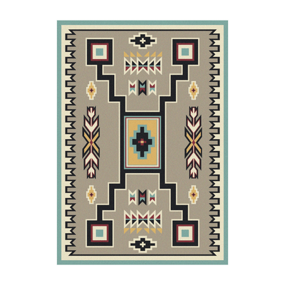 Nature's Healer Suede Turquoise Rug