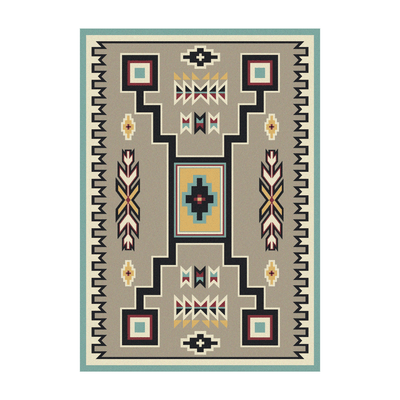 Nature's Healer Suede Turquoise Rug
