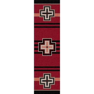 Many Crosses Red Area Rug