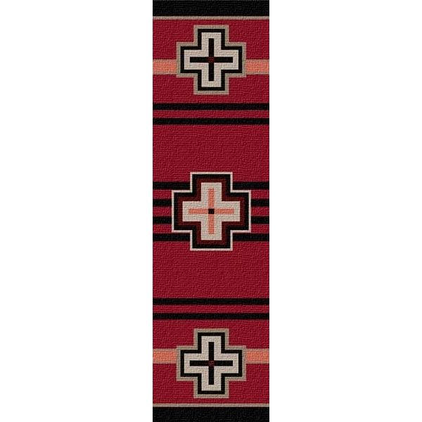 Many Crosses Red Area Rug