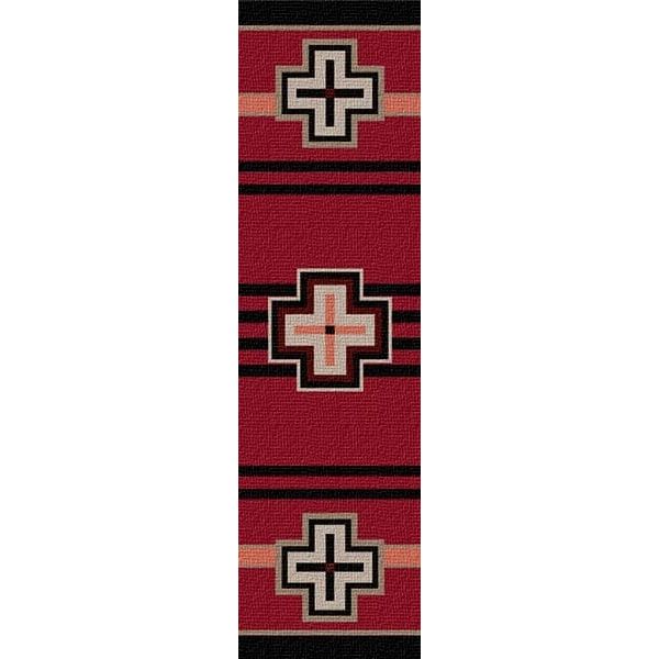 Many Crosses Red Area Rug