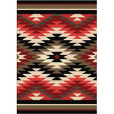 Santa Fe Orange Starburst Area Rug