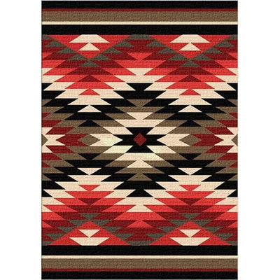 Santa Fe Orange Starburst Area Rug