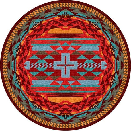 Southwestern Sunset Cross Area Rug