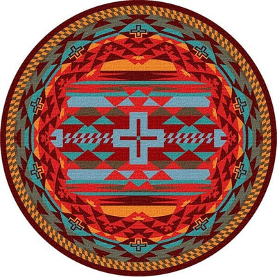 Southwestern Sunset Cross Area Rug