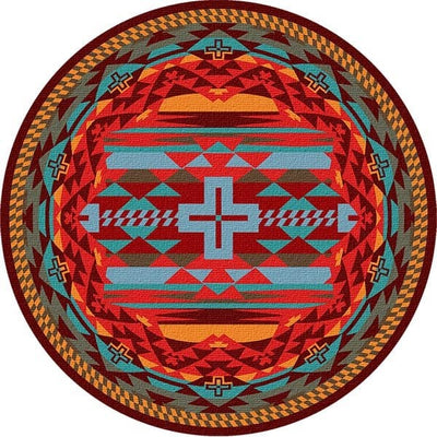 Southwestern Sunset Cross Area Rug