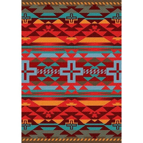 Southwestern Sunset Cross Area Rug