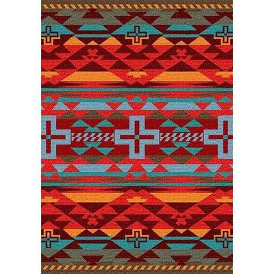 Southwestern Sunset Cross Area Rug