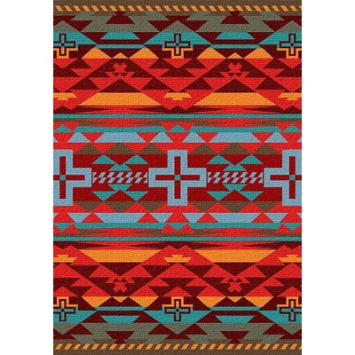 Southwestern Sunset Cross Area Rug