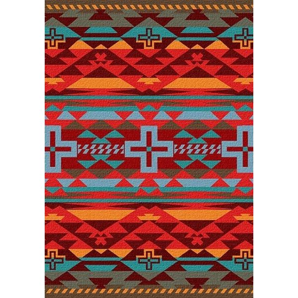 Southwestern Sunset Cross Area Rug