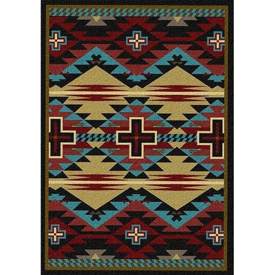 Southwestern Blue Cross Area Rug