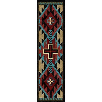 Southwestern Blue Cross Area Rug